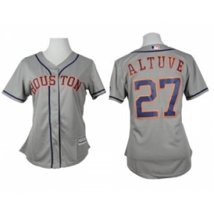 women mlb jerseys houston astros #27 altuve grey