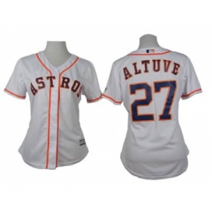 women mlb jerseys houston astros #27 altuve white