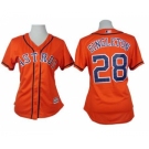 women mlb jerseys houston astros #28 singleton orange