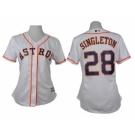 women mlb jerseys houston astros #28 singleton white