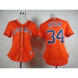 women mlb jerseys houston astros #34 ryan orange