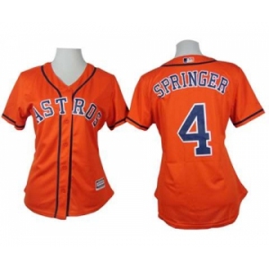 women mlb jerseys houston astros #4 springer orange