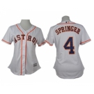 women mlb jerseys houston astros #4 springer white