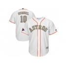 Youth Houston Astros #10 Yuli Gurriel White 2018 Gold Program Cool Base Stitched Baseball Jersey