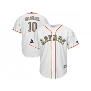 Youth Houston Astros #10 Yuli Gurriel White 2018 Gold Program Cool Base Stitched Baseball Jersey