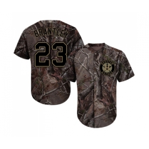 Youth Houston Astros #23 Michael Brantley Authentic Camo Realtree Collection Flex Base Baseball Jersey