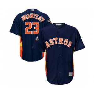 Youth Houston Astros #23 Michael Brantley Authentic Navy Blue Alternate Cool Base 2019 World Series Bound Baseball Jersey