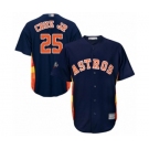 Youth Houston Astros #25 Jose Cruz Jr. Authentic Navy Blue Alternate Cool Base 2019 World Series Bound Baseball Jersey