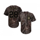 Youth Houston Astros #28 Robinson Chirinos Authentic Camo Realtree Collection Flex Base Baseball Jersey