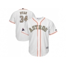 Youth Houston Astros #34 Nolan Ryan White 2018 Gold Program Cool Base Stitched Baseball Jersey