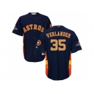 Youth Houston Astros #35 Justin Verlander Navy Blue 2018 Gold Program Cool Base Stitched MLB Jersey