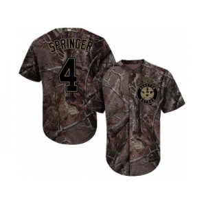 Youth Houston Astros #4 George Springer Camo Realtree Collection Cool Base Stitched MLB Jersey