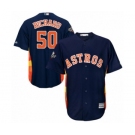 Youth Houston Astros #50 J.R. Richard Authentic Navy Blue Alternate Cool Base 2019 World Series Bound Baseball Jersey