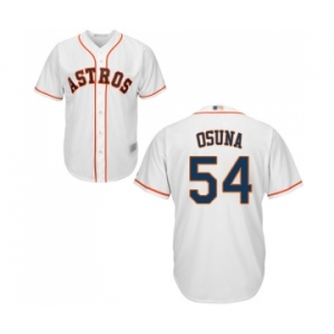 Youth Houston Astros #54 Roberto Osuna Authentic White Home Cool Base Baseball Jersey