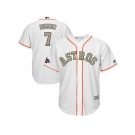 Youth Houston Astros #7 Craig Biggio White 2018 Gold Program Cool Base Stitched Baseball Jersey