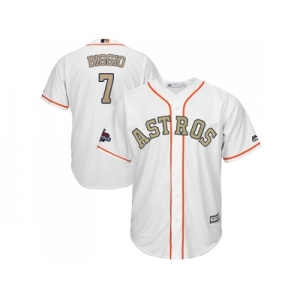 Youth Houston Astros #7 Craig Biggio White 2018 Gold Program Cool Base Stitched Baseball Jersey