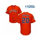 Youth Majestic Houston Astros #20 Preston Tucker Replica Orange Alternate 2017 World Series Bound Cool Base MLB Jersey