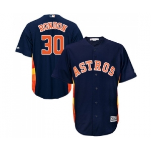 Youth Majestic Houston Astros #30 Hector Rondon Authentic Navy Blue Alternate Cool Base MLB Jersey