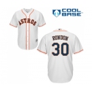 Youth Majestic Houston Astros #30 Hector Rondon Authentic White Home Cool Base MLB Jersey