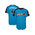 Youth Majestic Houston Astros #4 George Springer Replica Blue American League 2017 MLB All-Star MLB Jersey