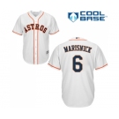 Youth Majestic Houston Astros #6 Jake Marisnick Authentic White Home Cool Base MLB Jersey