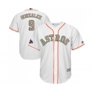 Youth Majestic Houston Astros #9 Marwin Gonzalez Authentic White 2018 Gold Program Cool Base MLB Jersey