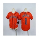 youth mlb jerseys houston astros #1 correa orange