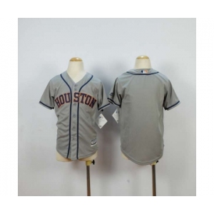 youth mlb jerseys houston astros blank grey