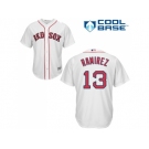 Youth Boston Red Sox #13 Hanley Ramirez White Cool Base Stitched MLB Jersey