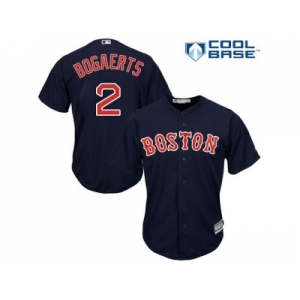 Youth Boston Red Sox #2 Xander Bogaerts Navy Blue Cool Base Stitched MLB Jersey