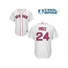 Youth Boston Red Sox #24 David Price White Cool Base Stitched MLB Jersey