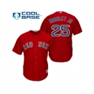 Youth Boston Red Sox #25 Jackie Bradley Jr Red Cool Base Stitched MLB Jersey