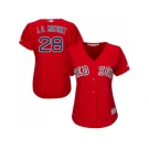 Youth Boston Red Sox #28 J. D. Martinez Red Cool Base Stitched Baseball Jersey