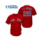 Youth Boston Red Sox #28 J. D. Martinez Red Cool Base Stitched Baseball Jerseys