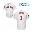 Youth Majestic Boston Red Sox #1 Bobby Doerr Authentic White Home Cool Base 2018 World Series Champions MLB Jersey