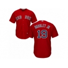 Youth Majestic Boston Red Sox #19 Jackie Bradley Jr Authentic Red Alternate Home Cool Base MLB Jersey