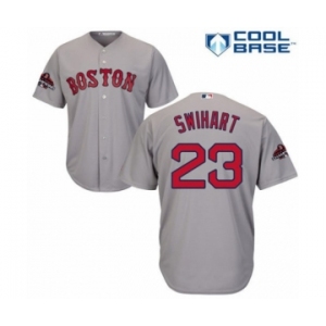 Youth Majestic Boston Red Sox #23 Blake Swihart Authentic Grey Road Cool Base 2018 World Series Champions MLB Jersey