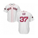 Youth Majestic Boston Red Sox #37 Bill Lee Authentic White Home Cool Base 2018 World Series Champions MLB Jersey