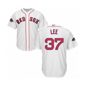 Youth Majestic Boston Red Sox #37 Bill Lee Authentic White Home Cool Base 2018 World Series Champions MLB Jersey