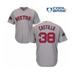 Youth Majestic Boston Red Sox #38 Rusney Castillo Authentic Grey Road Cool Base 2018 World Series Champions MLB Jersey