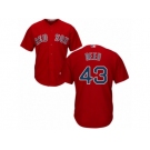 Youth Majestic Boston Red Sox #43 Addison Reed Authentic Red Alternate Home Cool Base MLB Jersey