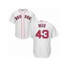 Youth Majestic Boston Red Sox #43 Addison Reed Authentic White Home Cool Base MLB Jersey