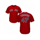 Youth Majestic Boston Red Sox #47 Tyler Thornburg Authentic Red Alternate Home Cool Base MLB Jersey