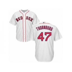 Youth Majestic Boston Red Sox #47 Tyler Thornburg Authentic White Home Cool Base MLB Jersey