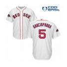 Youth Majestic Boston Red Sox #5 Nomar Garciaparra Authentic White Home Cool Base 2018 World Series Champions MLB Jersey