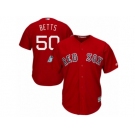 Youth Majestic Boston Red Sox #50 Mookie Betts Authentic Scarlet 2017 Spring Training Cool Base MLB Jersey