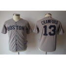 youth mlb jerseys boston red sox #13 crawford grey