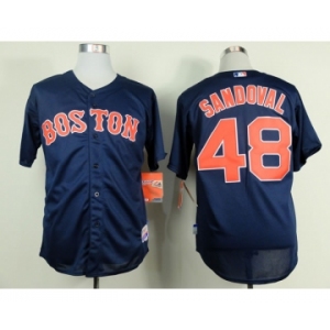 youth mlb jerseys boston red sox #48 sandoval blue