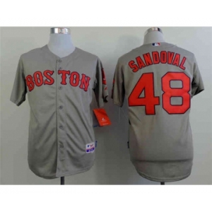 youth mlb jerseys boston red sox #48 sandoval grey