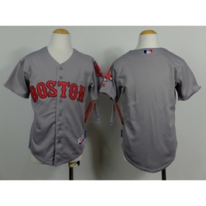 youth mlb jerseys boston red sox blank grey